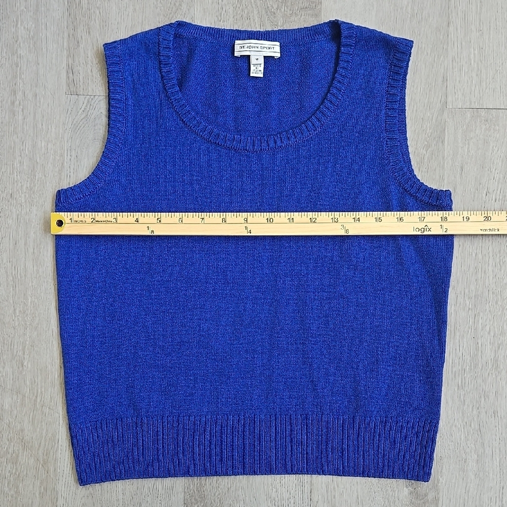 ST. JOHN Tank Top Wool Blend Knit Sleeveless Sweater Vest Pullover Size M - Picture 10 of 12
